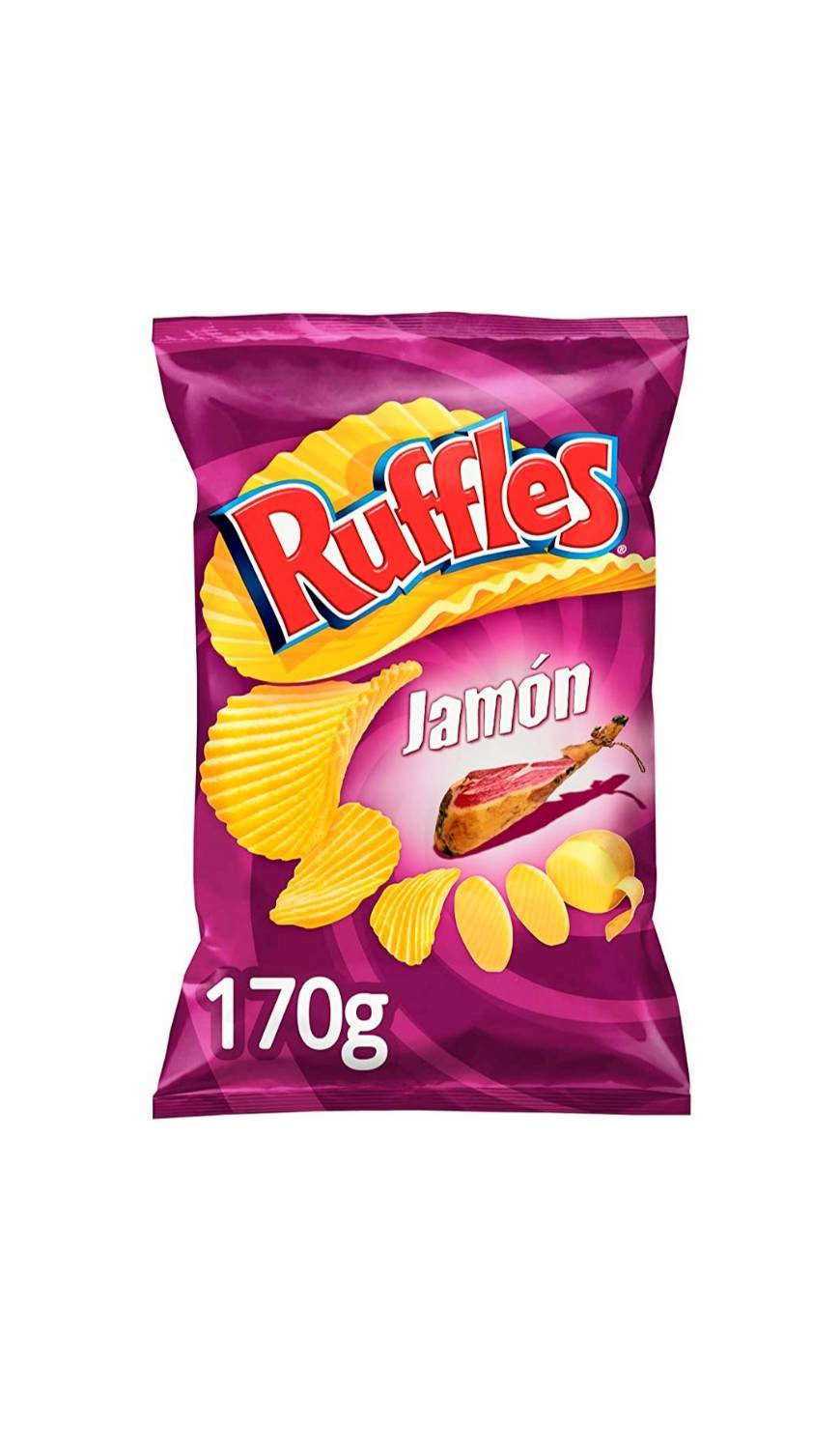 Fashion Ruffles - Patatas Fritas con Sabor a Jamón - 170 g