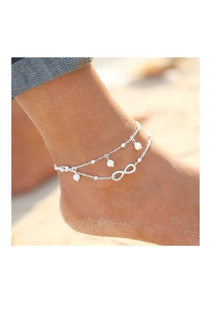 Moda Pulsera de tobillo para mujer de Quanjucheer, para verano 