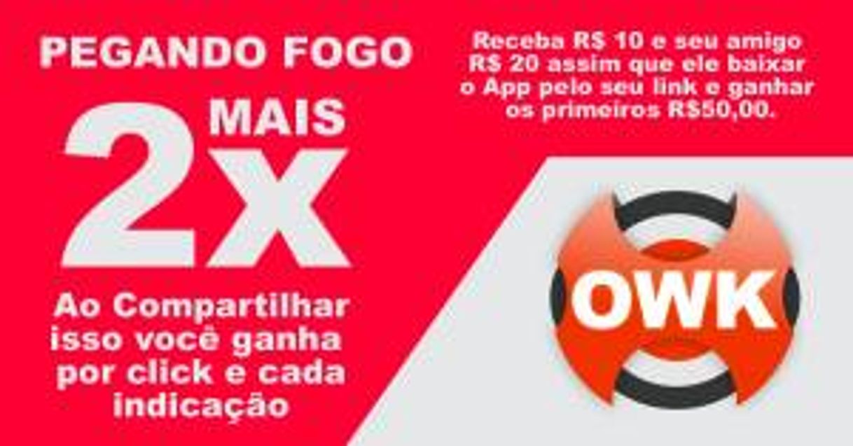 Fashion Ganhe R$10 e seu amigo R$20 assim q ele utilizar o Obiwank