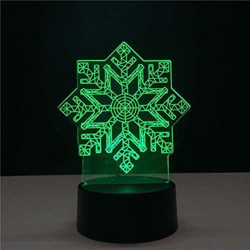 Night Light Winter Snowflake 3D Holograma USB Luz De Led Desk Lampka
