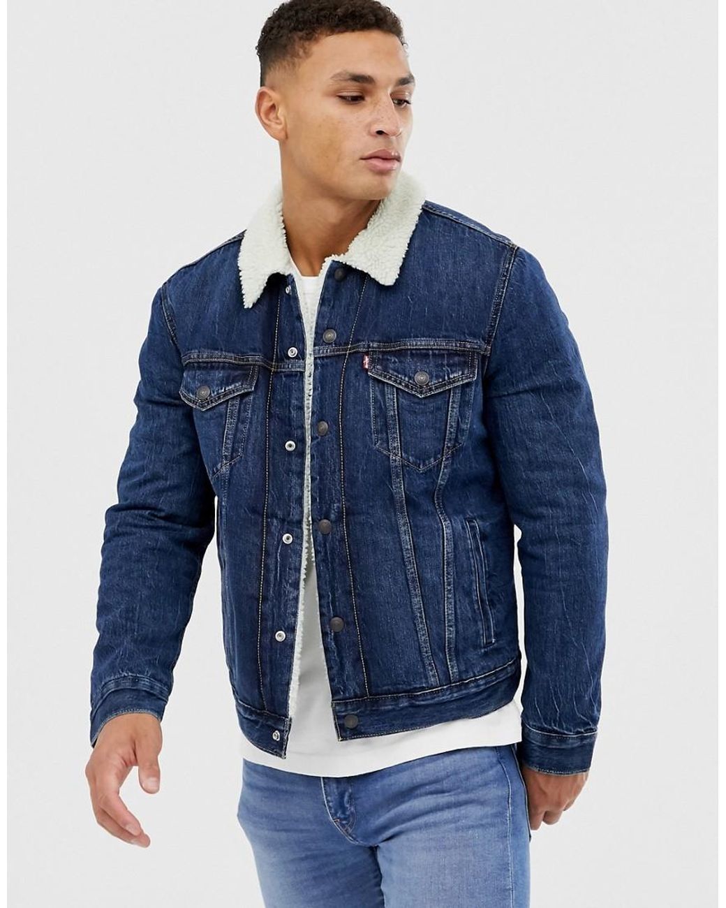 Moda Levi's type 3 borg lined denim trucker jacket