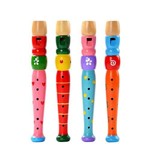 DaoRier Juguetes Educativos Niños Flauta de Madera Instrumento Musical 1PCS Color Aleatorio