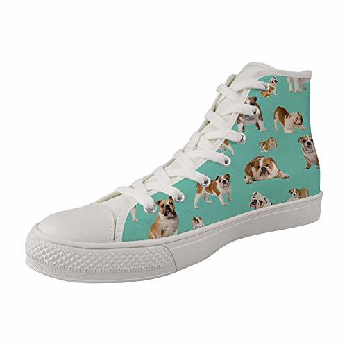 MODEGA Impresión Bulldog Bulldog Zapato De Lona De Impresión De Alta Zapatos