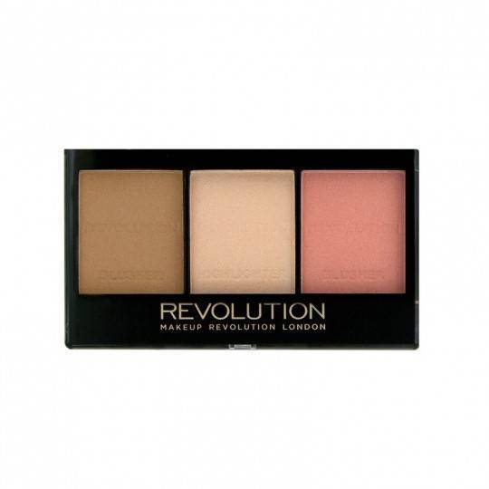 Moda Paleta de contorno, iluminador e blush 