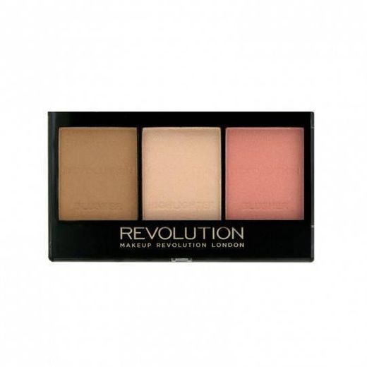 Paleta de contorno, iluminador e blush 