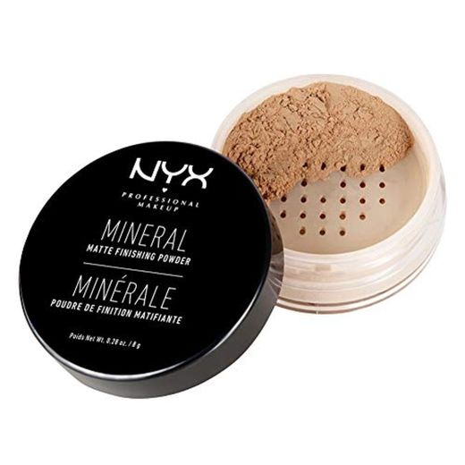 NYX Professional Makeup Polvos fijadores Mineral Finishing Powder, Polvos sueltos, Acabado mate,