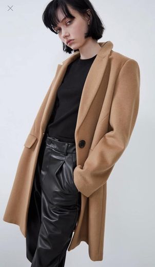 Zara camel coat 