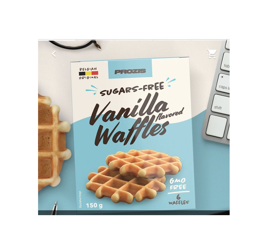 Producto 6 x Waffles com Sabor a Baunilha sem Açúcares 25 g