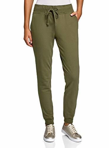 oodji Ultra Mujer Pantalones de Punto Deportivos, Verde, ES 36