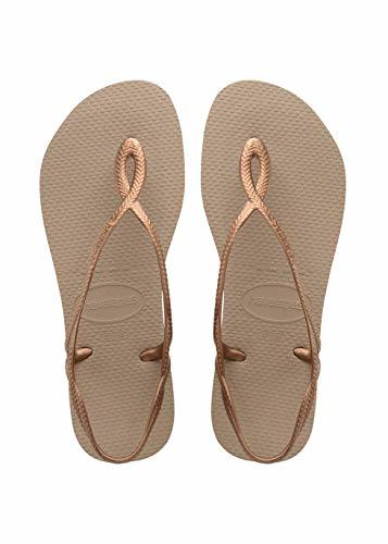 Fashion Havaianas Luna, Sandalias para Mujer, Dorado