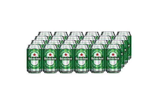 Heineken Cerveza - Caja de 24 Latas x 330 ml - Total