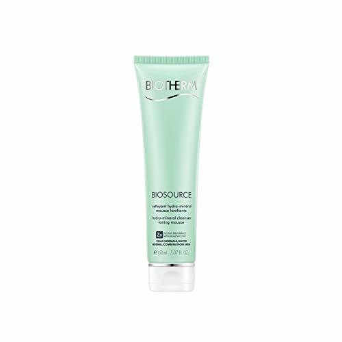 Social Biotherm Biosource Hydra-Mineral Cleanser Toning Mousse - Desmaquillante, 150 ml