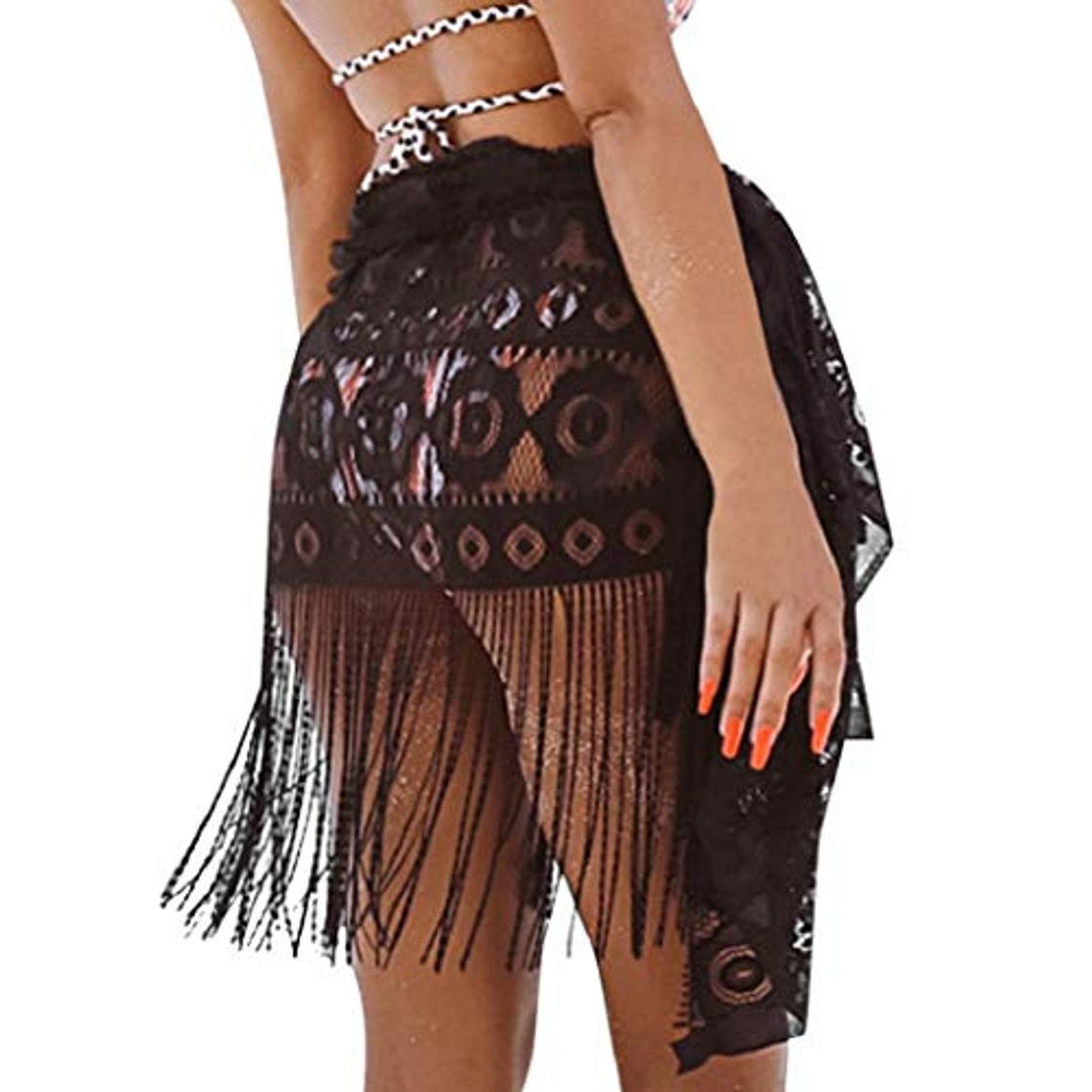 Fashion Yuson Girl Sarong - Pareo de playa para mujer con ganchillo