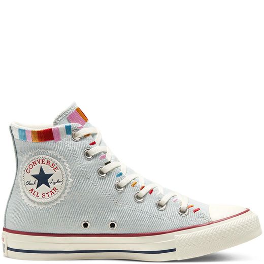 Womens Embroidered Floral Chuck Taylor All Star High Top