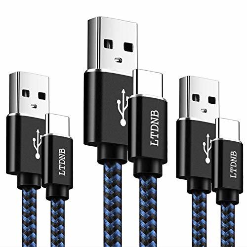 Electronics LTDNB Cable USB Tipo C [3Pack 1M +1M+2M] Nylon Trenzado Cable USB C