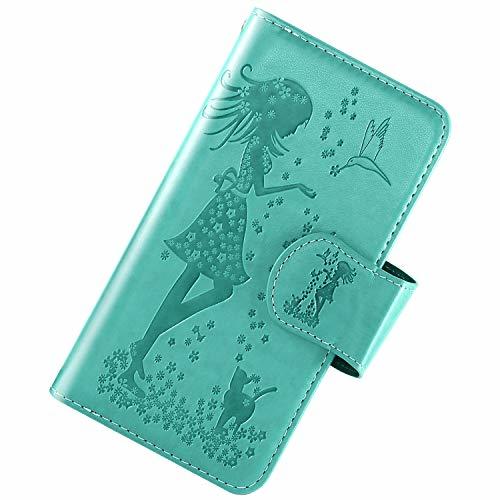 Funda Compatible con iPhone 11 Pro Max.Cuero Premium Carcasa Mujer y Gato