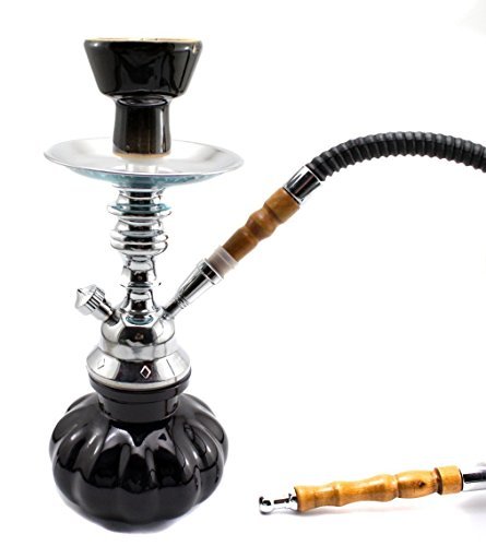 HIBRON ® Cachimba 25cm Narguile Cristial Shisha Hookah Pipa de Agua Diseño