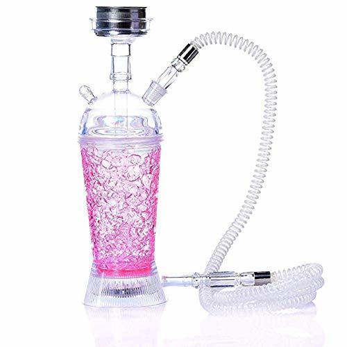 Lugar TYX HOME Hookah de acrílico Set con luz LED sheesha Metal Recipiente