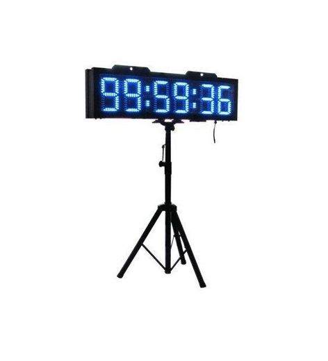 godrelish 8 "6 dígitos LED de doble cara carrera calendario reloj apoyo horas mentas