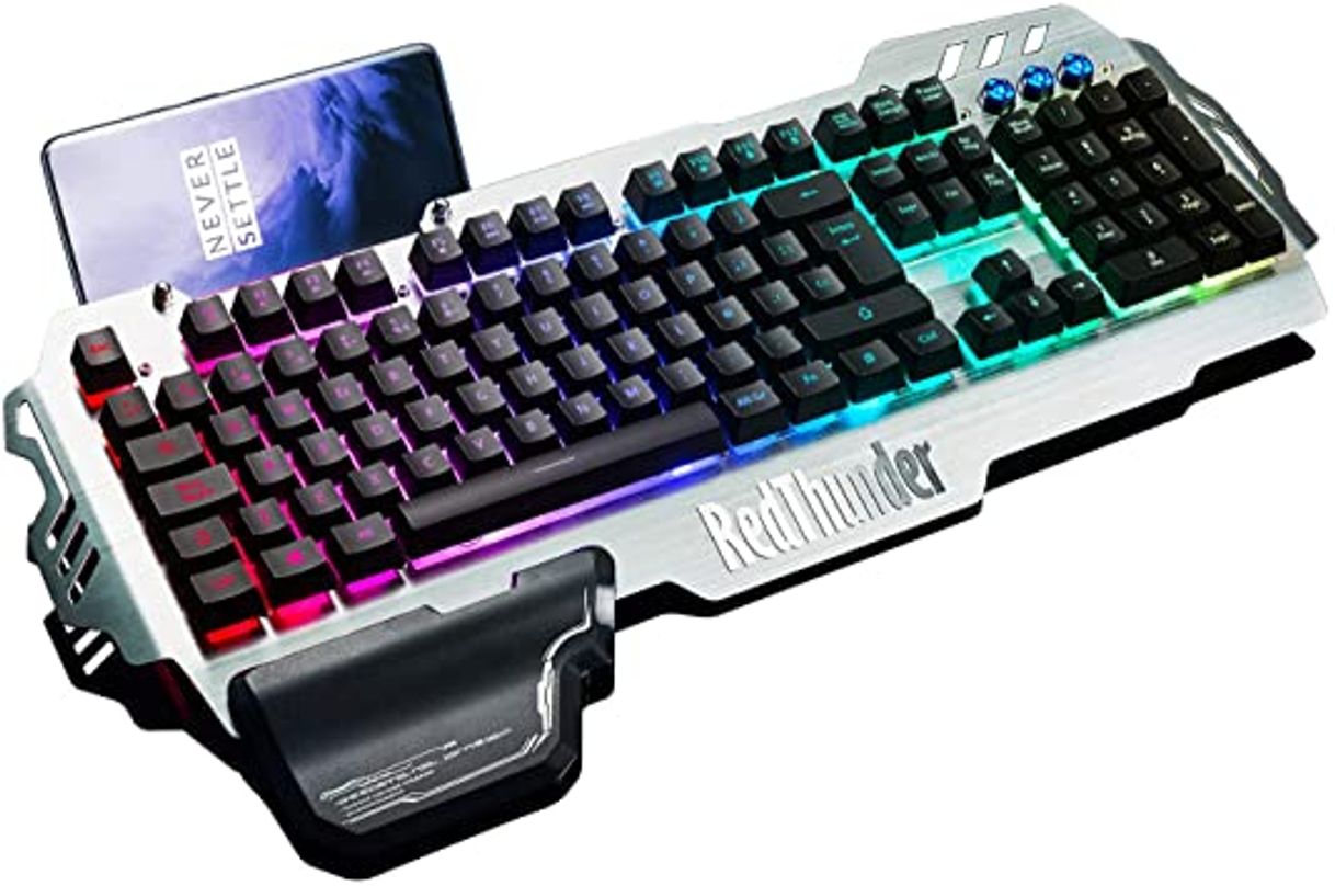 Electronic Teclados Gaming, TedGem Teclado Gaming, Teclado USB, Teclado Gaming PS4 LED Retroiluminado