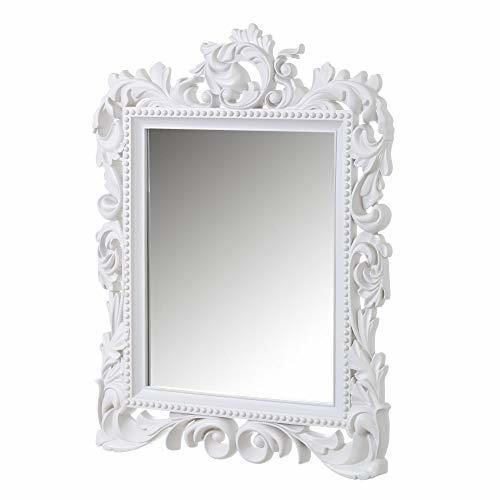 Espejo Cornucopia Blanco de Polipropileno clásico para decoración de 59 x 79