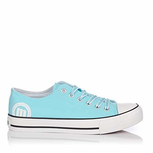 Producto Zapatillas de Lona Azul Celeste Mustang 13991