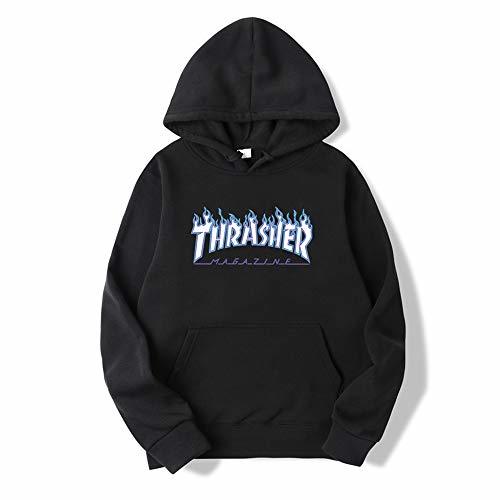 Moda Medress Sudadera con Capucha de Manga Larga para Mujer Thrasher Jersey con