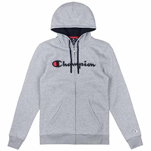 Social Champion Men Zip Hoodie Hooded Full Zip Sweatshirt 212065, Größe:L, Farbe:Grau