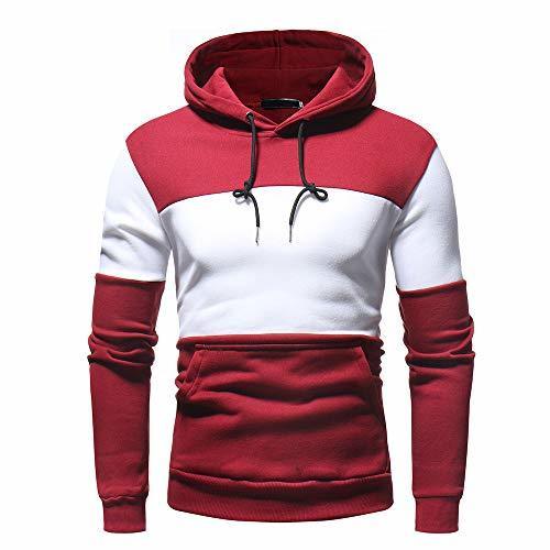 Social riou Chaqueta con Capucha Forro Polar Sudadera con Capucha Hombres de Manga