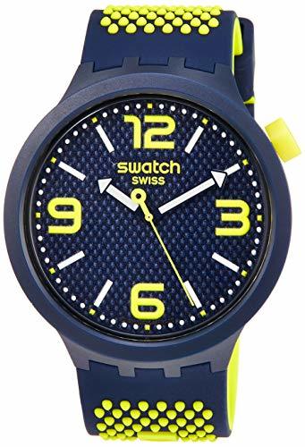 Place Swatch Reloj Analógico para Hombre de Cuarzo con Correa en Silicona SO27N102