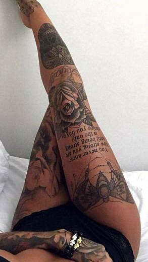 Full leg tattoo 