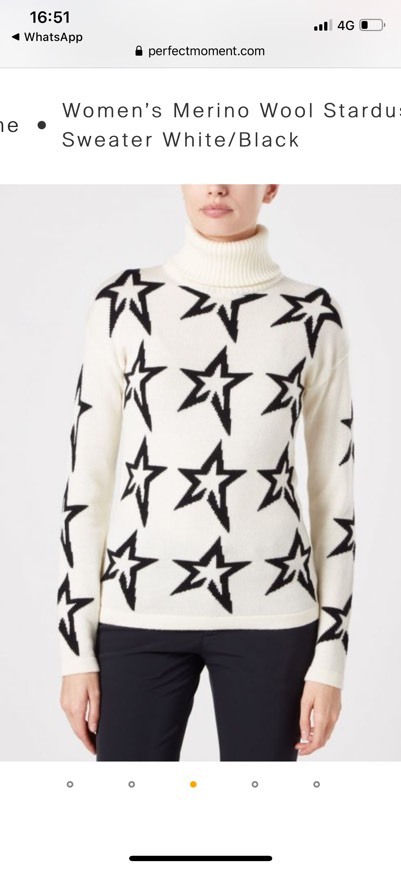 Producto Womens Merino Wool Stardust Sweater Navy Snow White