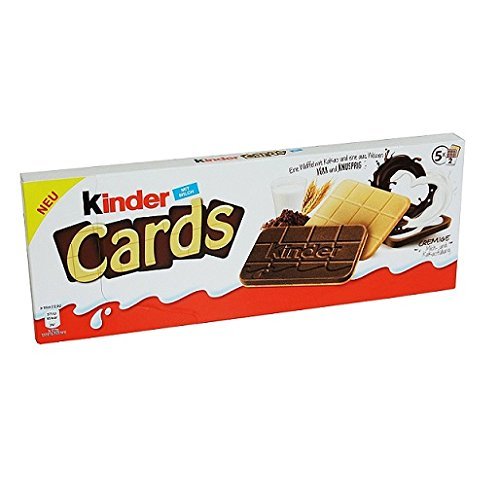 Lugar Kinder New Cards Galletas Wafer con Leche y Chocolate Blanco 128g