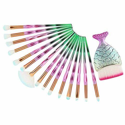 GONGFF Set de Pinceles de Maquillaje Powder Foundation Eye Shadow Blush Cosmetics