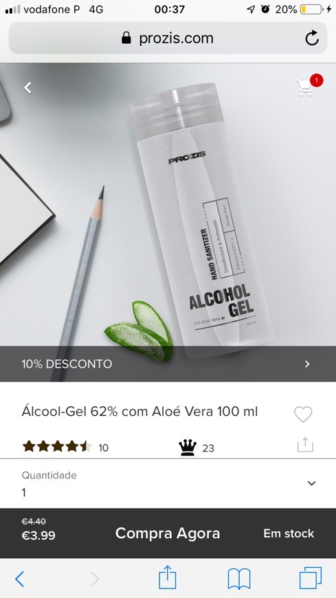 Product Álcool gel 