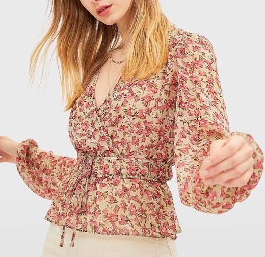 Blusa Estampada Stradivarius 