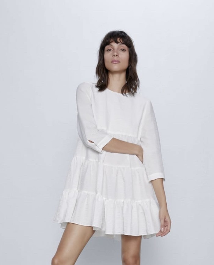 Fashion Vestido Branco Zara