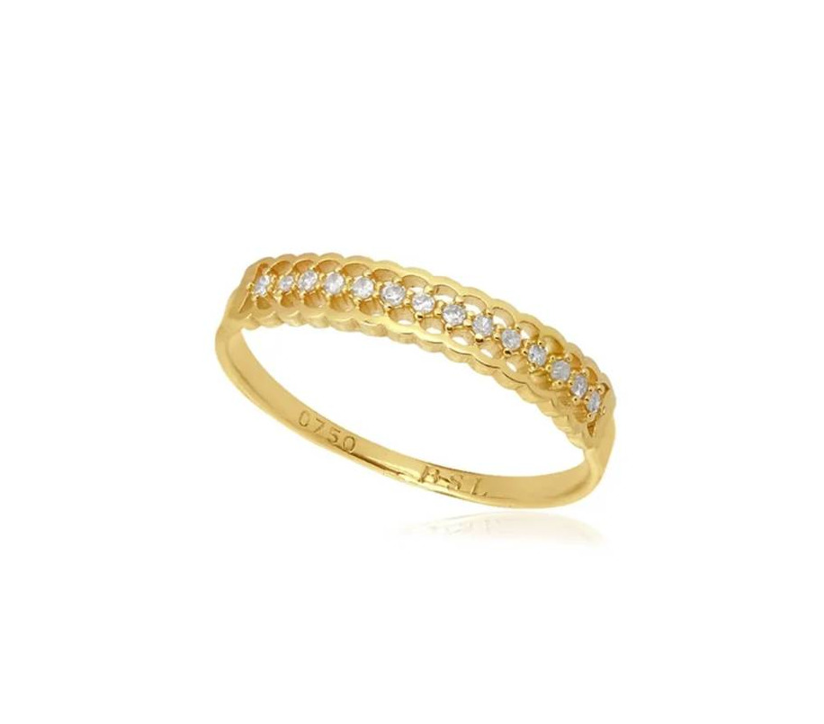 Producto Anel Rendinha em Ouro 18k com Diamantes