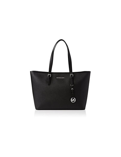 Michael Kors Jet Set Medium Travel, Bolso Totes para Mujer, Negro (Black)