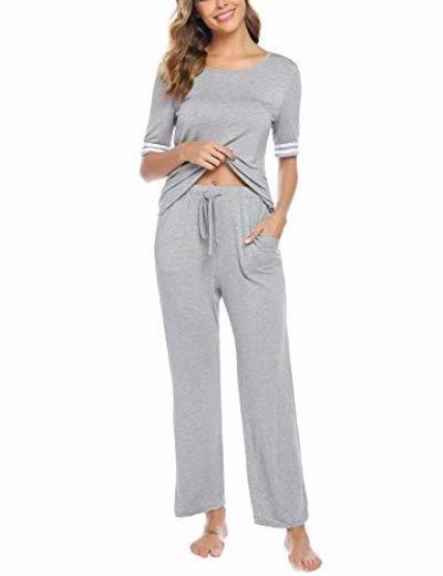 iClosam Pijama para Mujer De Dos Piezas Conjuntos de chándal Casuales Top