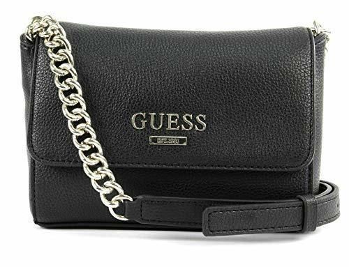 Guess ALMA MINI CROSSBODY FLAP BLA BLACK