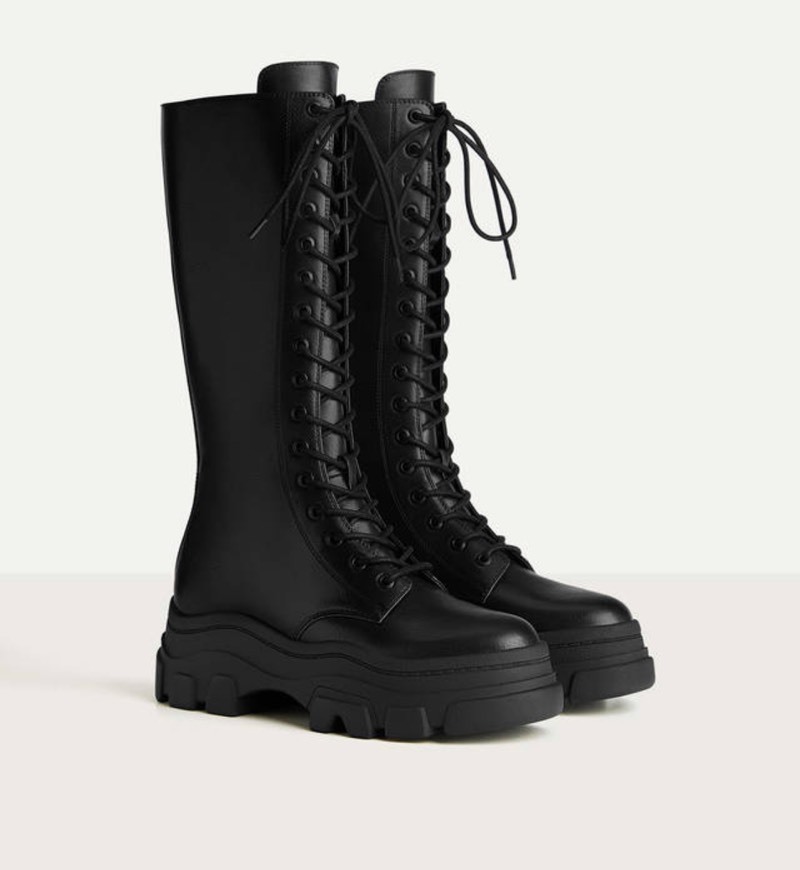 Fashion Botas acordonadas suela track