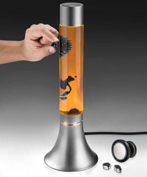 Ferrofluid motion lava lamp