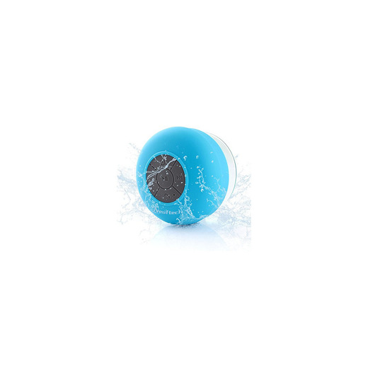 Neuftech Altavoz Bluetooth 3.0 Impermeable Sonido estéreo con Ventosa para Ducha Piscina