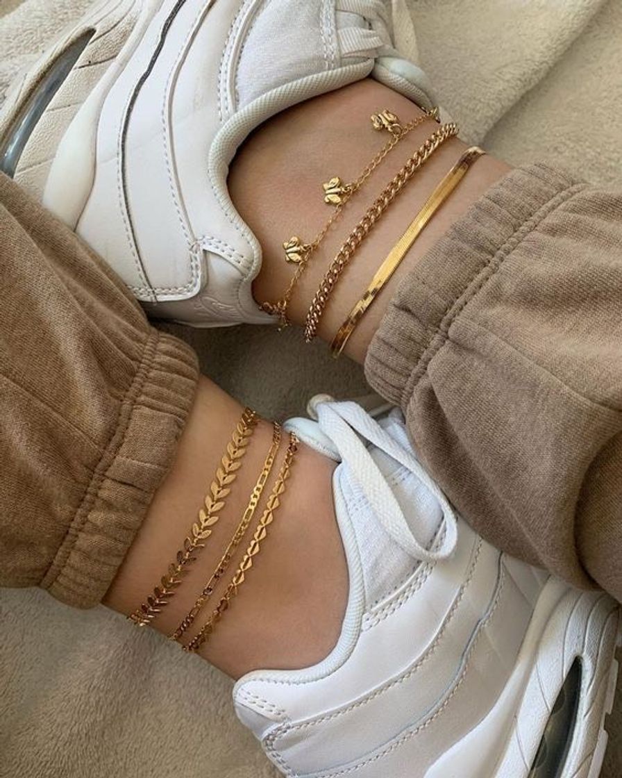 Social gold anklet 