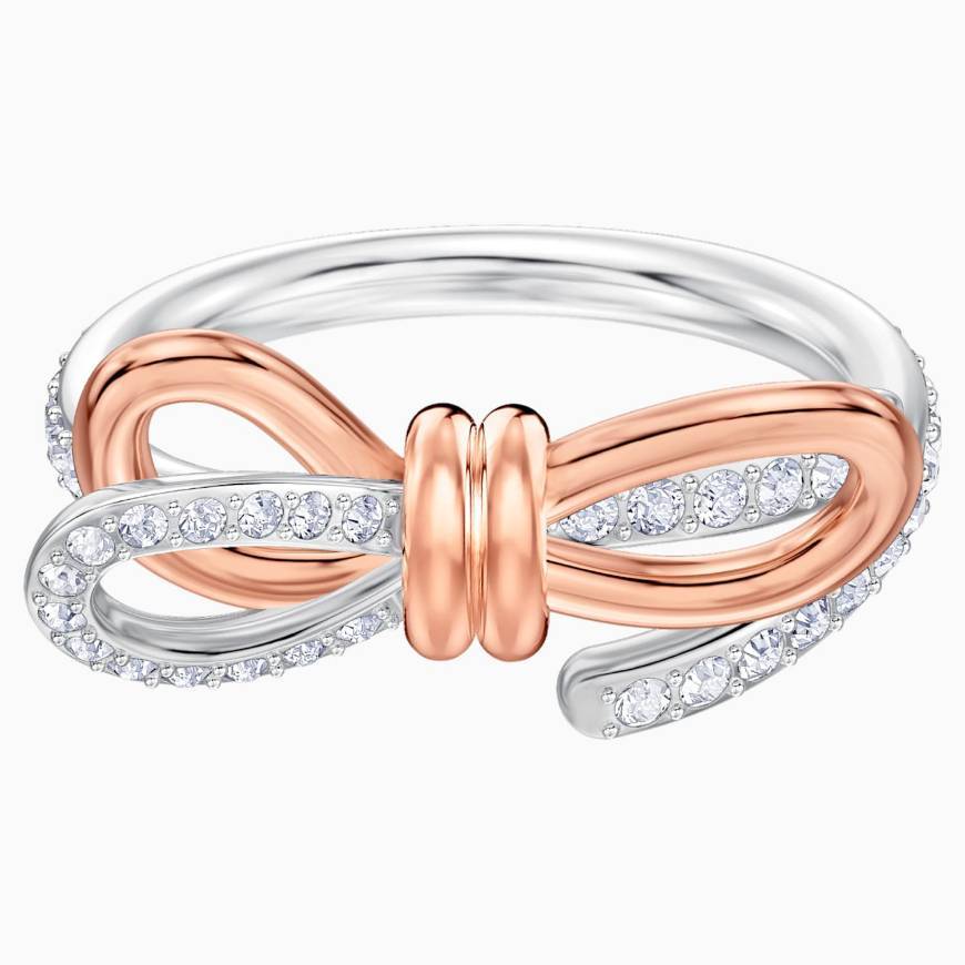 Social Swarovski bow ring