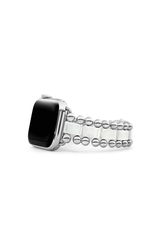 Social Smart Caviar White Ceramic Watchband for APPLE watch.