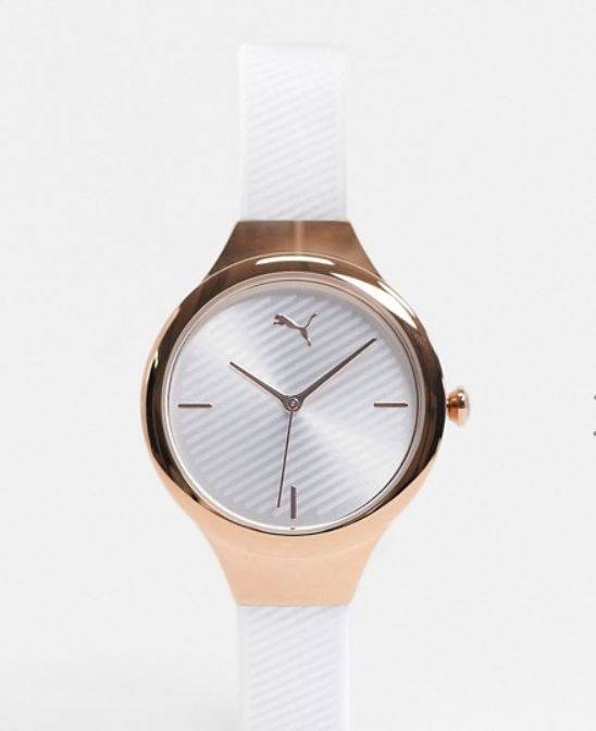 Social Puma watch silver and rose gold