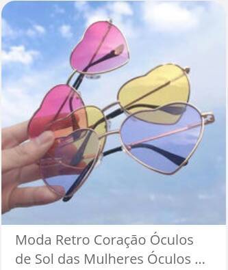 Producto Óculos retro em forma de coração 