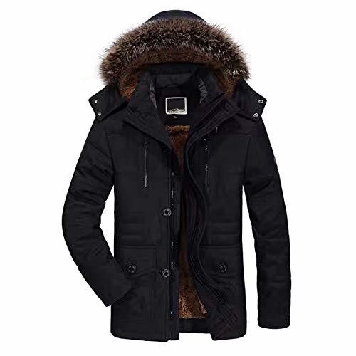 Social Chaqueta Parka Hombre Abrigos Parka con Capucha Cálido Abrigo de Algodón Prueba